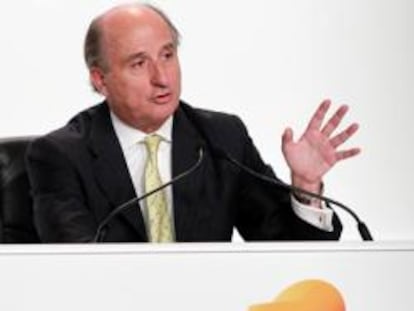 Antonio Brufau, presidente de Repsol, en la junta de accionistas de la compañía