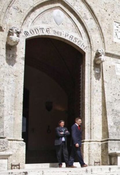 La sede del banco Monte dei Paschi di Siena, en Siena (Italia).