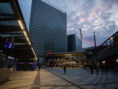 La estación principal de Viena al amanecer.