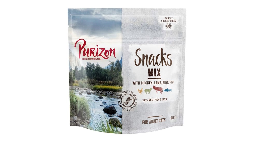 ‘Snacks’ para gatos sin cereales Purizon.