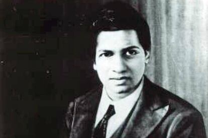 El matem&aacute;tico indio Srinivasa Ramanujan.