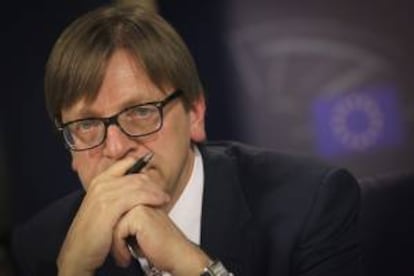 El lder del grupo liberal en el Parlamento Europeo (ALDE), Guy Verhofstadt. EFE/Archivo