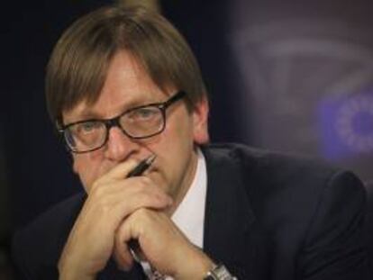 El líder del grupo liberal en el Parlamento Europeo (ALDE), Guy Verhofstadt. EFE/Archivo
