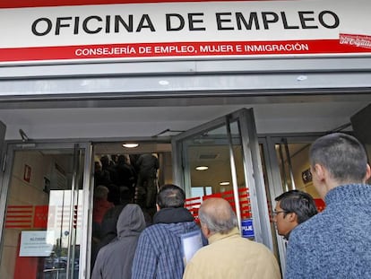 Una oficina de empleo en Madrid. Imagen de archivo.