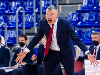 Jasikevicius, durante el clásico de este domingo en el Palau