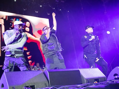 La banda de hip hop Black Eyed Peas durante su actuación en la sexta edición del Mallorca Live Festival,en el Antiguo Aquapark de Calvià, a 20 de mayo de 2023, en Mallorca, Baleares.