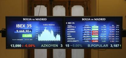 El principal indicador de la bolsa espa&ntilde;ola, el Ibex 35