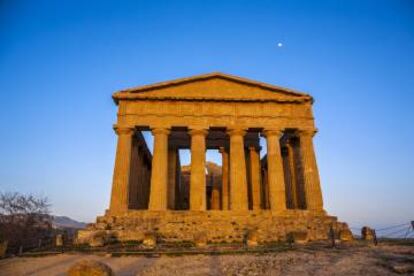 El templo de la Concordia, en el valle de Agrigento.