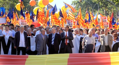 Una imagen de la manifestación contra la sentencia del Estatut, en 2010.