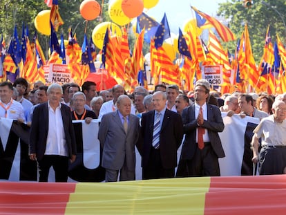 Una imagen de la manifestación contra la sentencia del Estatut, en 2010.