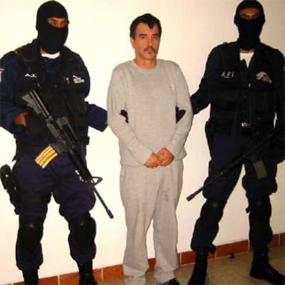 El <i>capo</i> Ricardo García, en una imagen facilitada por la policía de México.