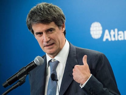 O ministro da Economia da Argentina, Alfonso Prat-Gay, durante um discurso em Washington, em 14 de abril.