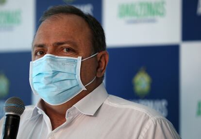 El ministro Pazuello, este martes en Manaos.