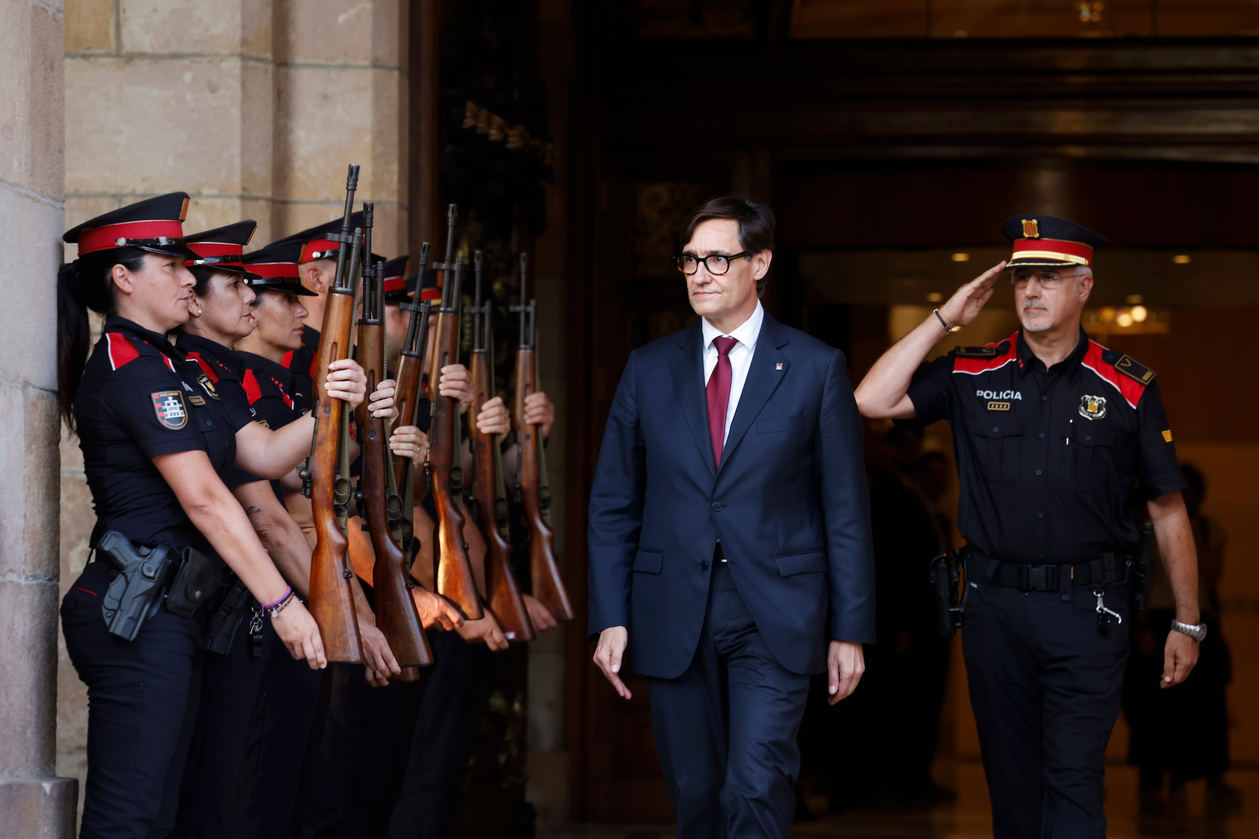 Salvador Illa, tras ser investido president en el pleno del debate de investidura celebrado el 8 de agosto de 2024.

