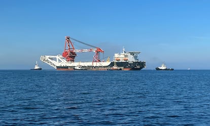 El barco ruso de tendido de tuberías 'Fortuna', el pasado septiembre cerca de Wismar (Alemania).