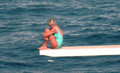 Lady Di, durante unas vacaciones en Portofino con Dodi Al Fayed.