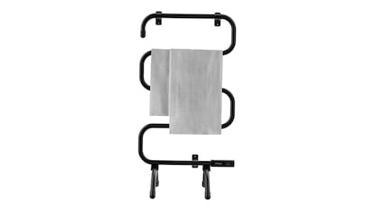 Electric towel rack on white background