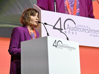 Sonsoles Rubio, presidenta del IAI, en su discurso inaugural de las Jornadas de Auditoría Interna del 40 aniversario.