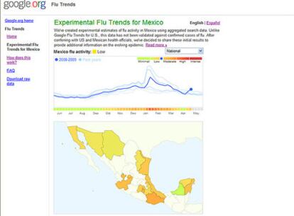 El buscador ha adaptado la herramienta 'Flu Trends' a la crisis sanitaria mundial causada por el A/H1N1.