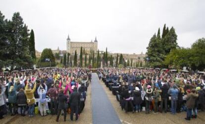 El multitudinario cásting en Toledo de 'MasterChef 4'.