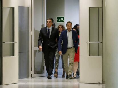 Pedro S&aacute;nchez, tras su &uacute;ltima reuni&oacute;n con Rajoy. 