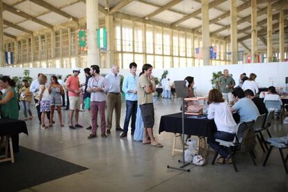 Un colegio electoral en Jerez de la Frontera, el 26-J.   