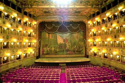 El interior del teatro de La Fenice, en Venecia.