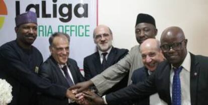 Inauguración de la oficina de LaLiga en Nigeria.