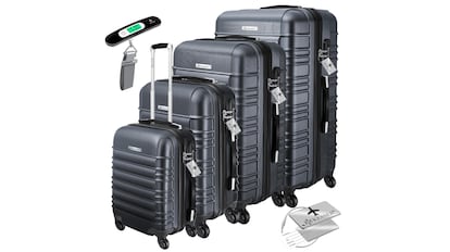 ofertas amazon en lotes de maletas con carcasa rígida.