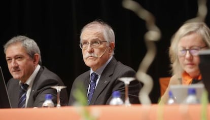 Javier Sotil, presidente de la corporación Mondragón, durante el congreso anual del grupo cooperativo.