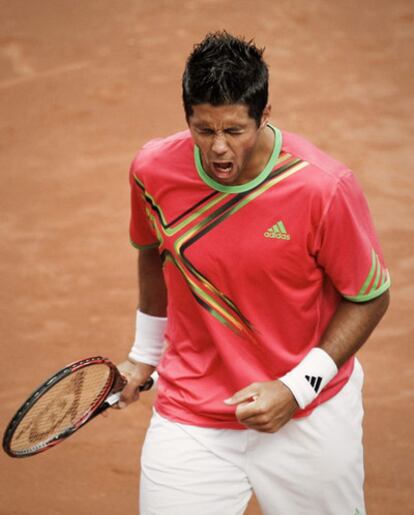 Verdasco se lamenta durante su partido contra Lu.