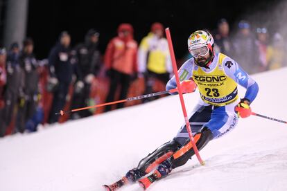 Quim Salarich, en el eslalon de Madonna di Campiglio, el 22 de diciembre pasado.