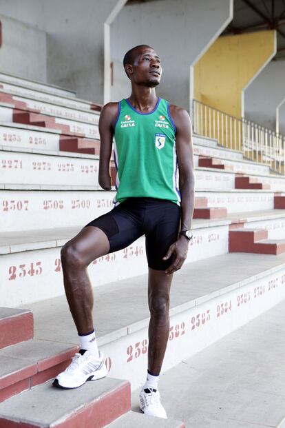 "Luca hizo este retrato en tono positivo de un medallista paralímpico, durante un viaje a Costa de Marfil. ¡Inspirador!", Michaela Schwing, de Getty Images.