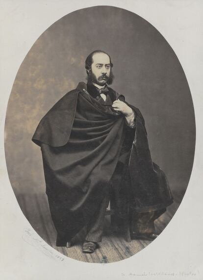 José María Sánchez. Manuel Castellano, pintor en 1859. Papel a la sal.