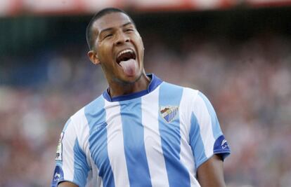 El venezolano celebra su gol.