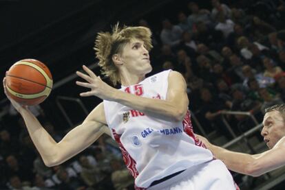 Kirilenko, durante el partido ante Serbia.