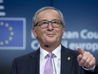 O presidente da Comissão Europeia, Jean Claude Juncker, durante uma entrevista coletiva em Bruxelas em 2015.