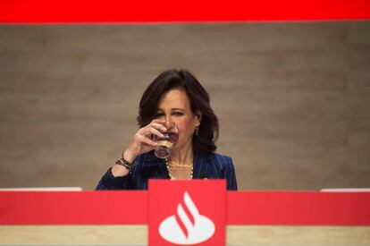 Ana Botín, presidenta del Banco Santander, durante la presentación de resultados del primer semestre de 2019.