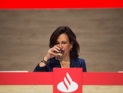 Ana Bot&iacute;n, presidenta del Banco Santander, durante la presentaci&oacute;n de resultados del primer semestre de 2019.