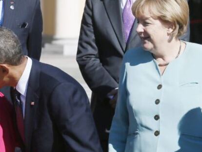 Obama besa a Dilma Roussef este viernes.