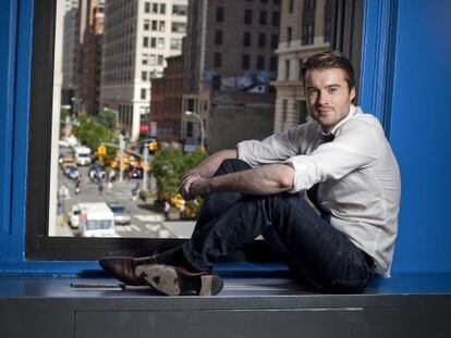 Pete Cashmore, fundador de Mashable, desplegando su atractivo en Nueva York, el 16 de septiembre de 2011