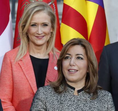 Cifuentes y Susana D&amp;iacute;ez, en la Conferencia de Presidentes.