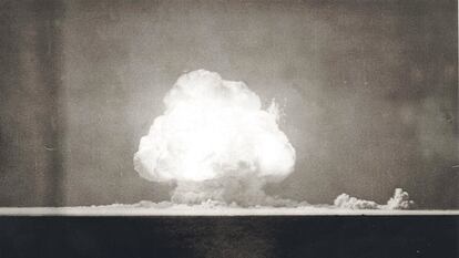 Imagen de la prueba Trinity, en el desierto de Nuevo México, en 1945.
