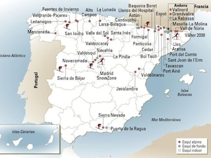 Las estaciones de esquí españolas en un clic