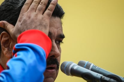 El presidente Nicol&aacute;s Maduro este viernes en un acto en Caracas.