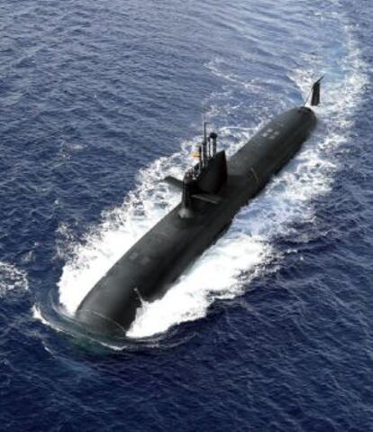 Imagen virtual del submarino S-80 facilitada por Navantia.