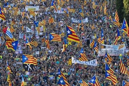Manifestación contra la sentencia del 'procés' en Barcelona.