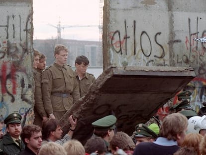 La caída del muro de Berlín, en 1989.