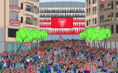 Imagen del libro de Tomás Ondarra '¿Dónde está Patxi en Bilbao?'.