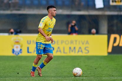 El tinerfeño Alberto Moleiro, mediapunta de la UD Las Palmas.